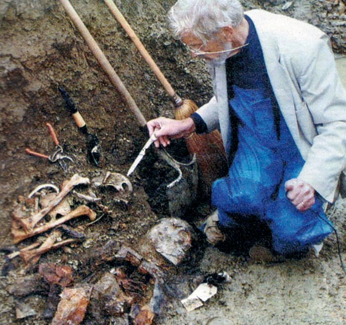 Hultin with Lucy in 1997.